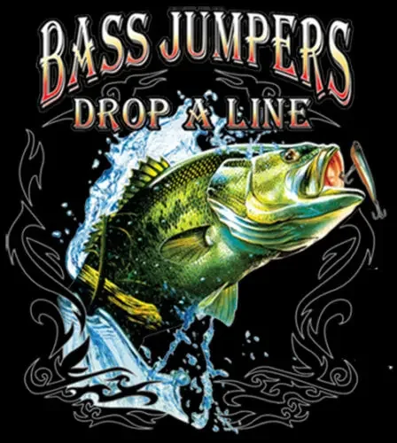 Bass Jumpers Drop A Line Cool Fishing Angler Gifts T-Shirt New 100% Cotton Short Sleeve O-Neck T-shirt Casual Mens Top