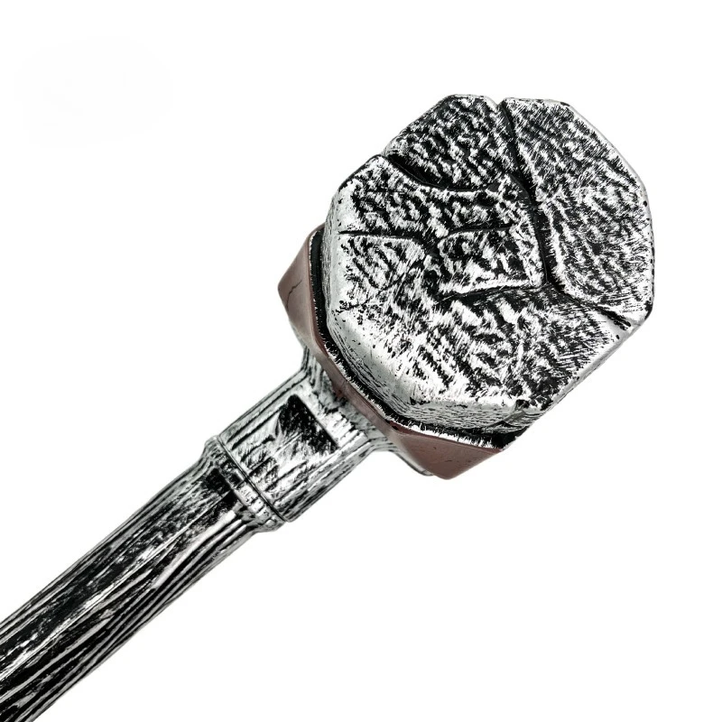 59cm/23.23in Halloween Props Grey Hammer Cosplay Model Weapons Plastics Anime Peripherals Collectible Party Gifts Ornaments Toy