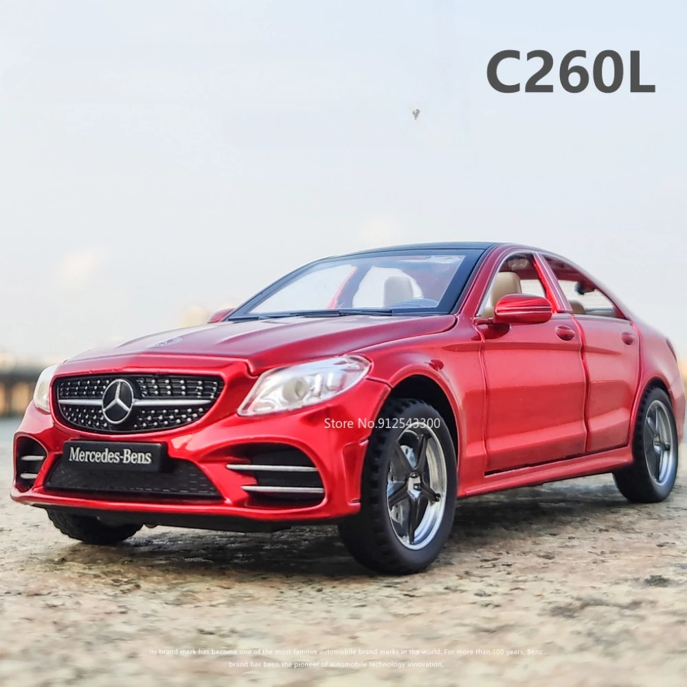 

1/32 Scale C260L Toy Car Model Alloy Diecast Sound Light with Pull Back Scale Model Car Boys Toy Gift Commemorative Collectibles