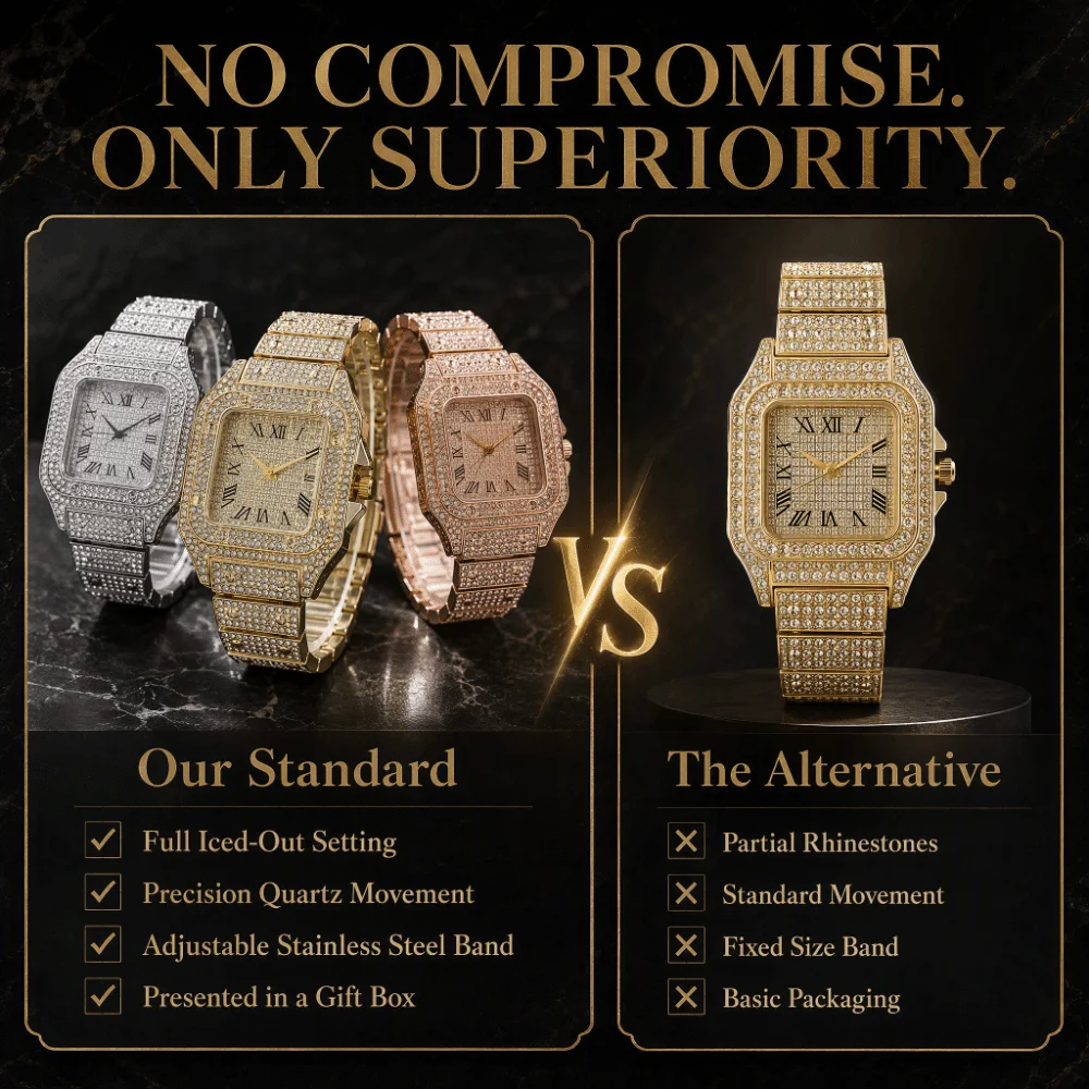 Waterproof Classic Luxury Business Watch Steel Strap Roman Scale Quartz Wristwatch Rhinestone Square Men Watch Male Fashion