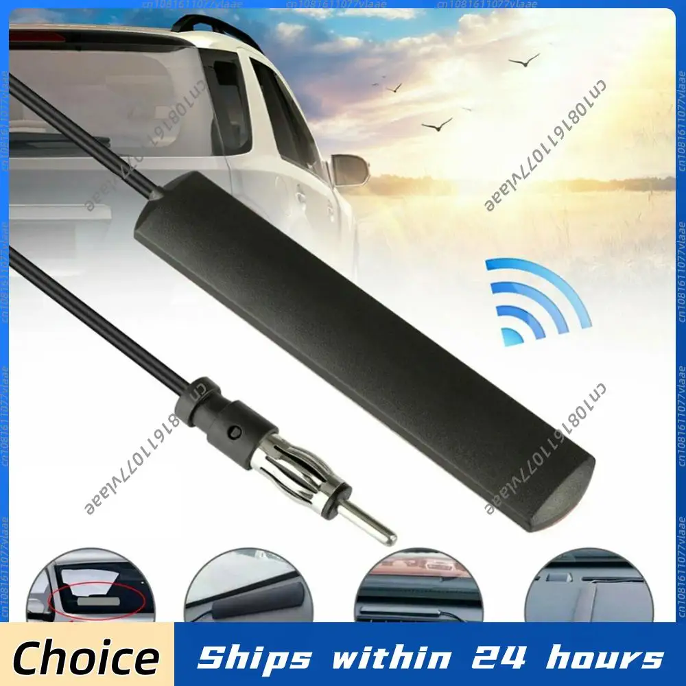 DC 5-12V Car Hidden Amplified Antenna 3 Meter Car Electronic Radio Antenna 85-860Mhz Car Radio Patch Aerial for Truck Boat Auto