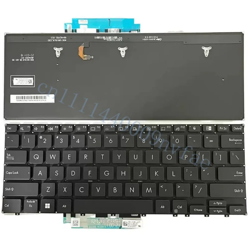 Новая клавиатура для ноутбуков Asus ExpertBook B5 B5302 B5302F B5302FBA B5302FE B5302FEA B5302C B5302CE Series, US, с подсветкой, 0.3