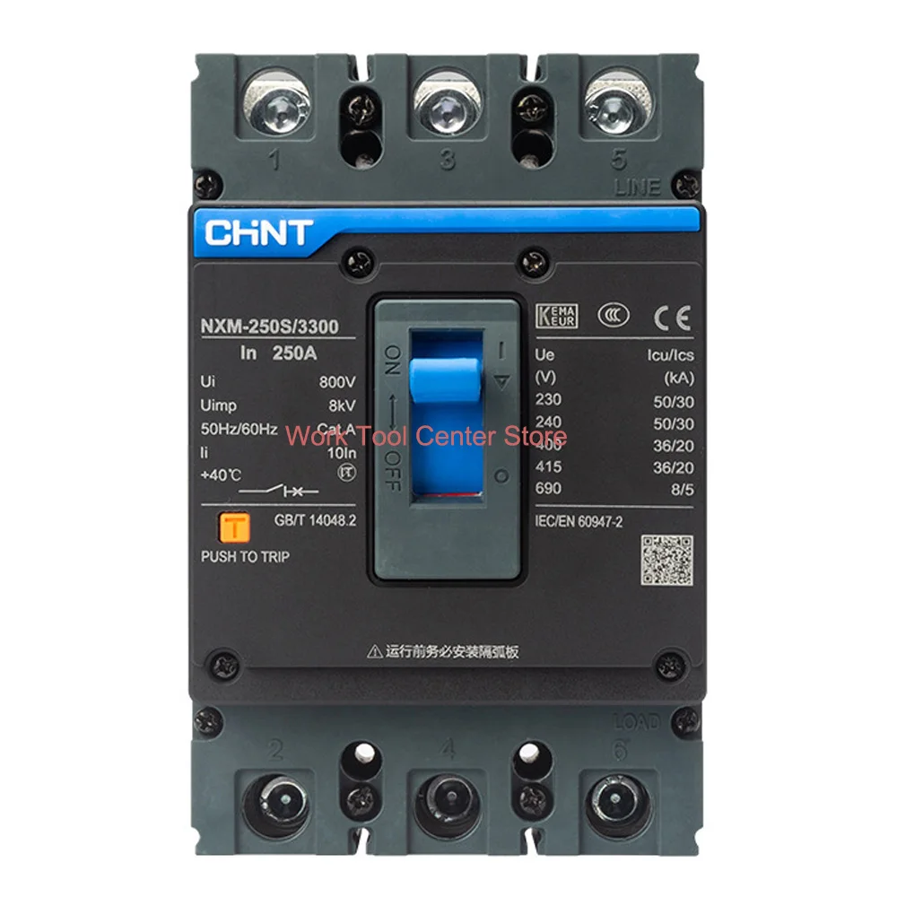 

Original Smart Circuit Breaker NXM-160S/250S/3300 3P 160A 200A 225A 250A Current Protection Machine Chint Voltage Relay Switch