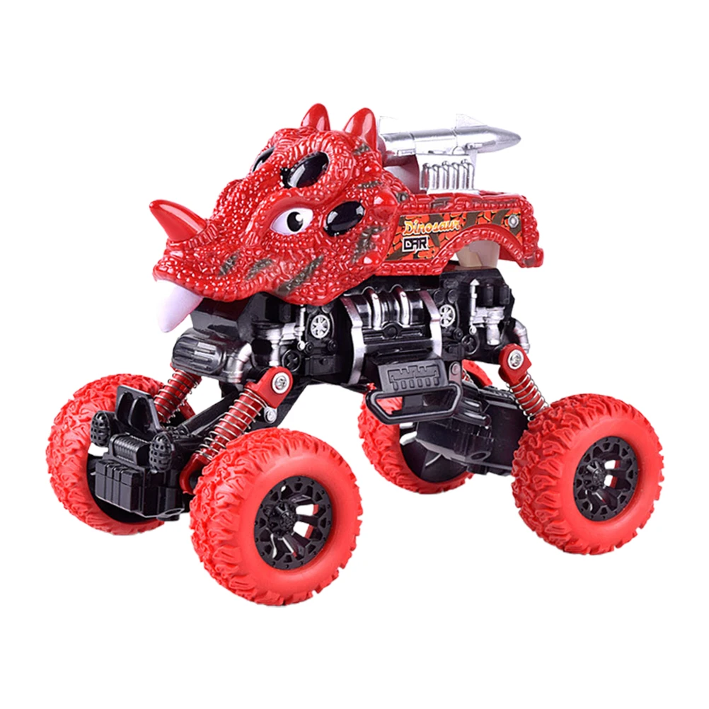 Dinosaur Car Toy Pull Back Vehicle Push Go Toys Friction Powered Kids Educational Remote Control Style Large