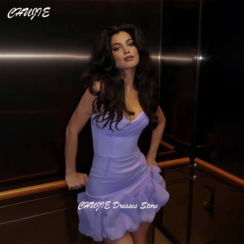 

Customized Lvender Modest Cocktail Dresses Mini Graduation Dress Woman A Line Wedding Prom Dress Gowns Vestido de graduación
