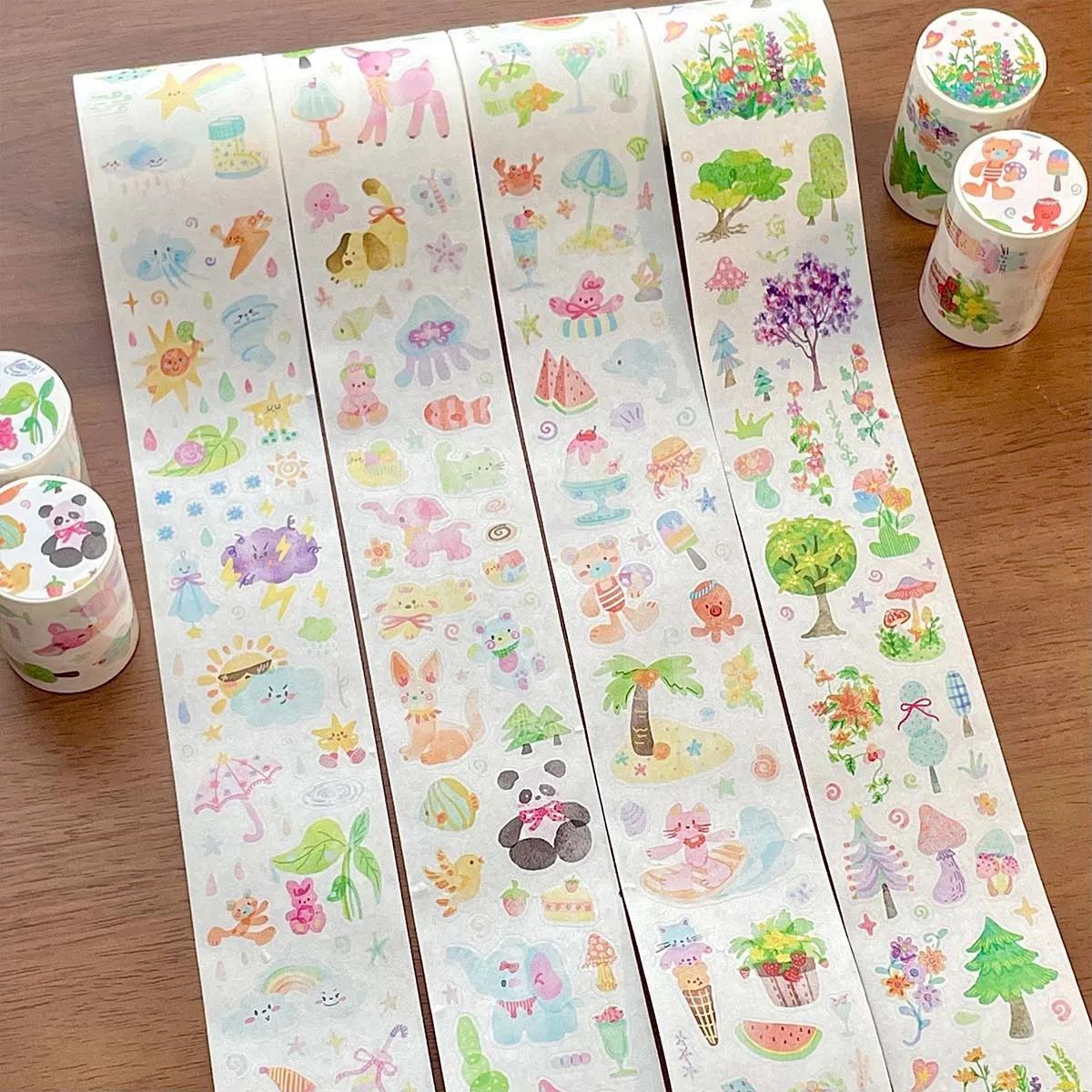 WAKAWAKA Fairy Tale Forest Washi Tape Sticker Roll Journal Decor Special Oil Salt Style AestheticBasic Collage Craft Tape