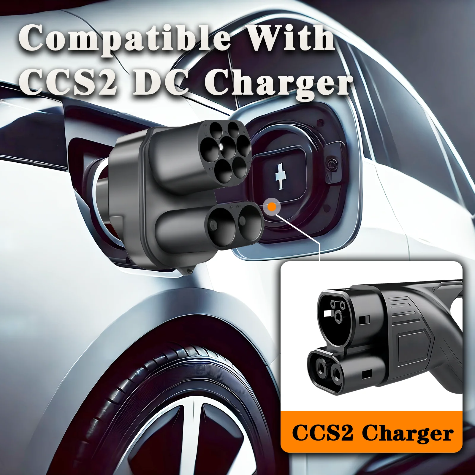 GUWIEYG CCS2 からテスラ EV 充電アダプター 300A CCS2 コンボ テスラコンバーター用 車の充電器 CCS2 テスラアダプター