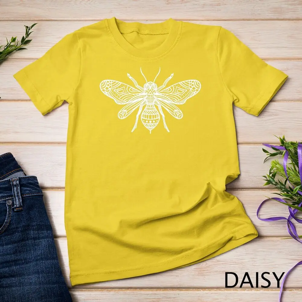 Bee Mandala Art Pattern Insect Beekeeper Gift T-Shirt Unisex T-shirt