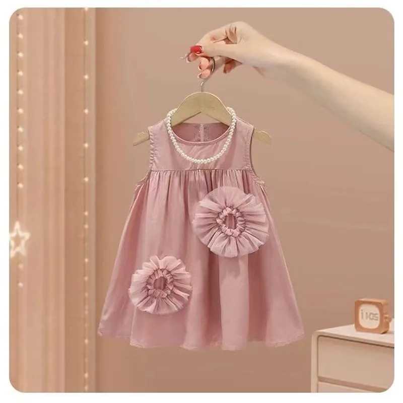 Summer Children Princess Dress Baby Girl Dress Elegant Formal Party Pageant Prom Cotton Cloth Costumes Oriental Fairy