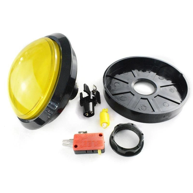 Q39E Game Parts 100mm Arcade Push Buttons LED Illuminated with Microswitch