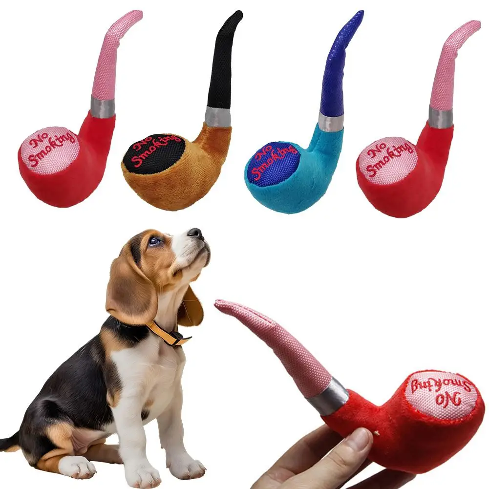 NEW Plush Soft Cigarette Squeaky Red Puppy Chew Toy Sound Toys Toys Supplies Dog Pet Pet Interactive Bite-Resistant Cat Q9J3