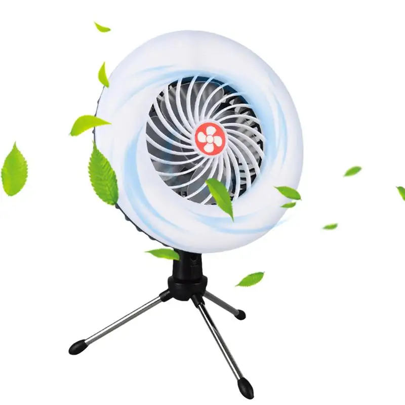 Camping Fan With LED Light USB Rechargeable LED Lighting Tent Fan Mini Ceiling Fan Lantern With Charging Function For Fishing