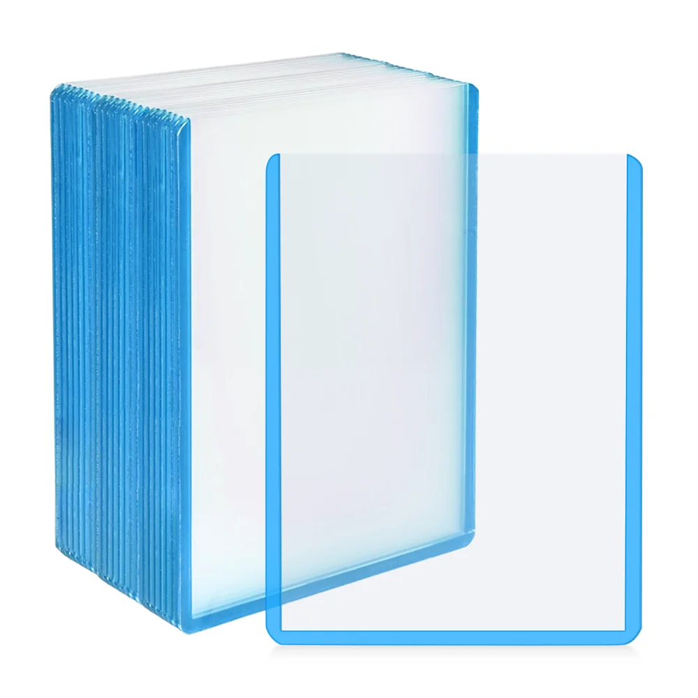 hard plastic trading card sleeves trading card plastic sleeves Trading Card Sleeves Hard Plastic Clear Case Holder 200 Baseball Cards Topload