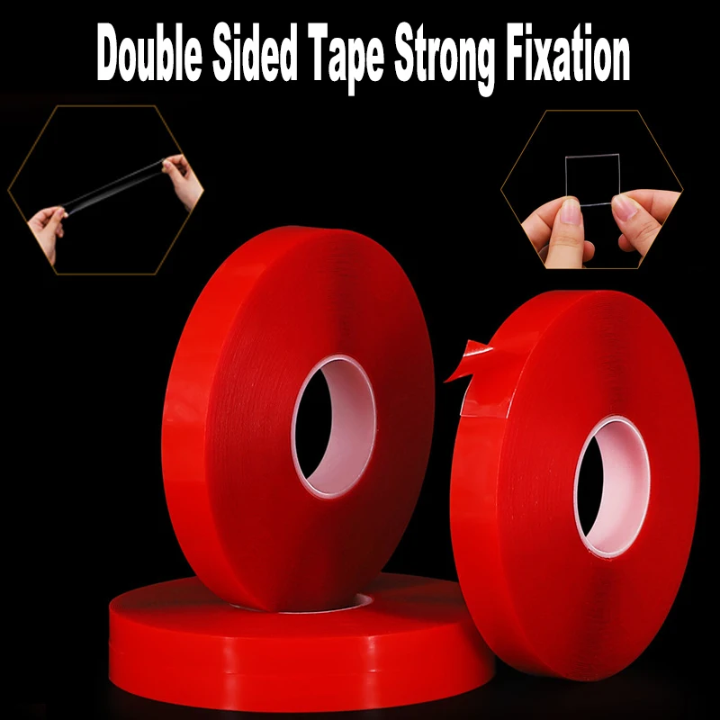10m Double Sided Adhesive Tape Heat Resistant High Adhesion Transparent PET Tape For Cell Phone Touch Screen Repair DIY Crafts