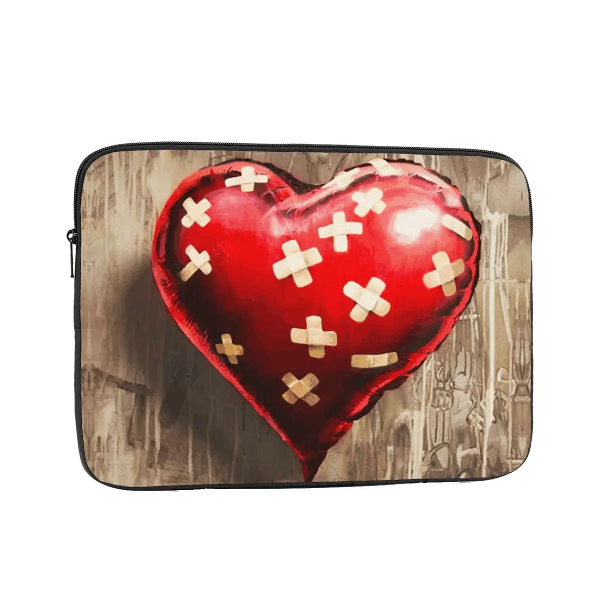 

Shockproof Case 12 13 15 17 Inch Banksy Bandaged Heart Balloon Laptop Liner Sleeve Notebook Bag Case