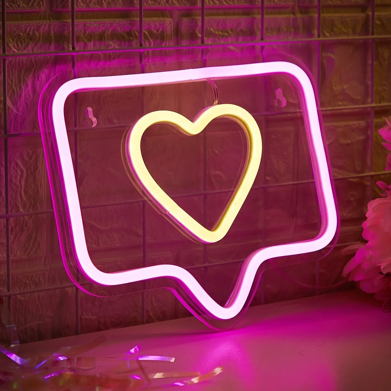 1PC 1pc LED Neon Sign basket Frame Night Lights, 5V USB Power Supply lampada al Neon per la festa del dormitorio della camera da letto di casa