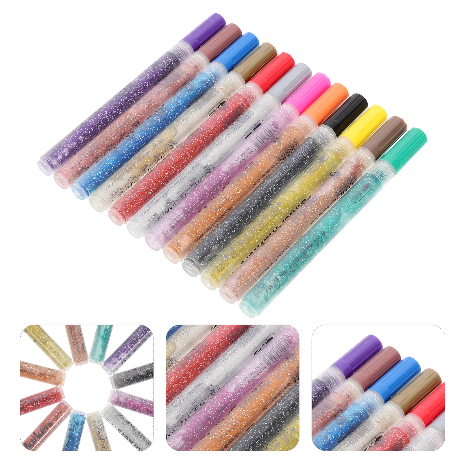 

12 шт., ручки с блестящей краской, креативные прочные маркеры для скрапбукинга, дневник, фотоальбомы, многофункциональные блестящие ручки для рисования