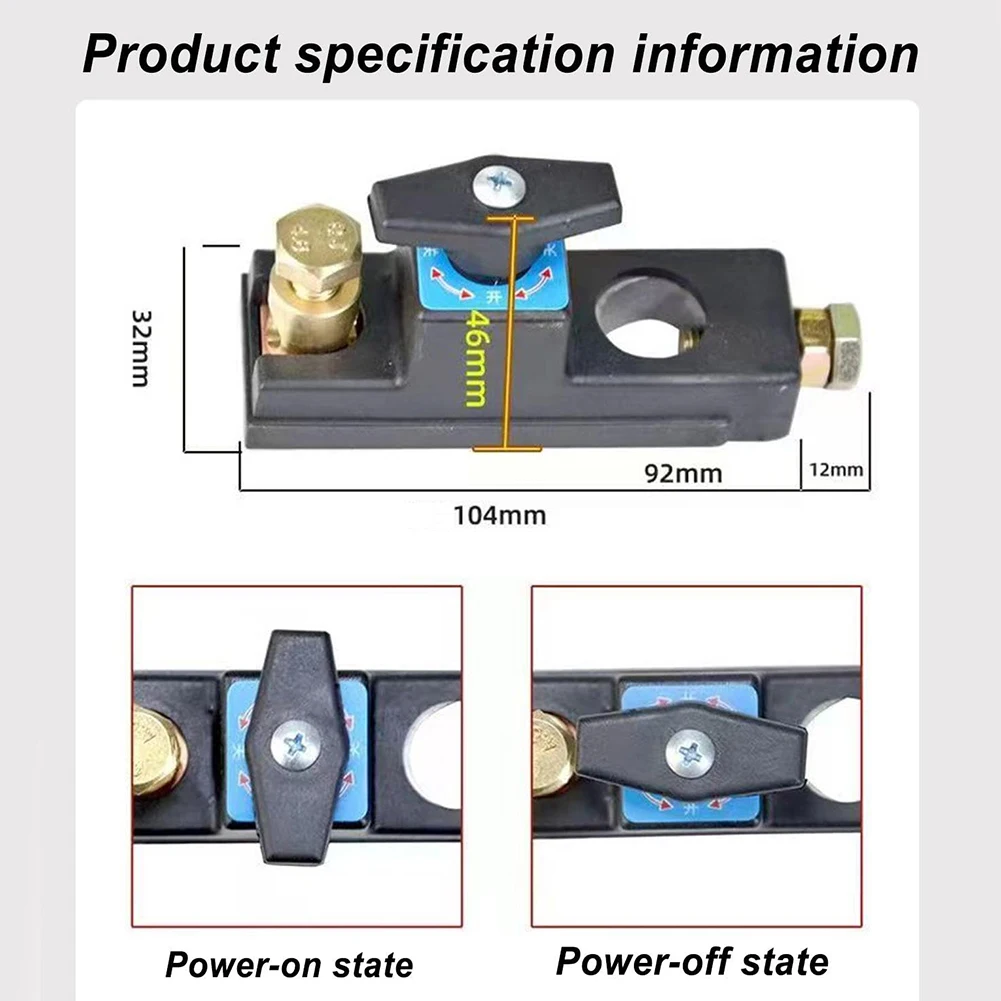 Universal 12V/24V Car Battery Disconnect Switch Battery Terminal Anti-leakage Switch Battery Disconnect Isolator Cut Off Switch