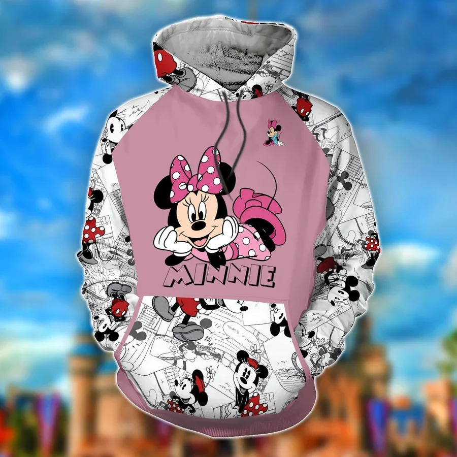 Disney Minnie Mouse 1971-2021 50th Anniversary Unisex Hoodie Fashion Versatile Casual Hoodie