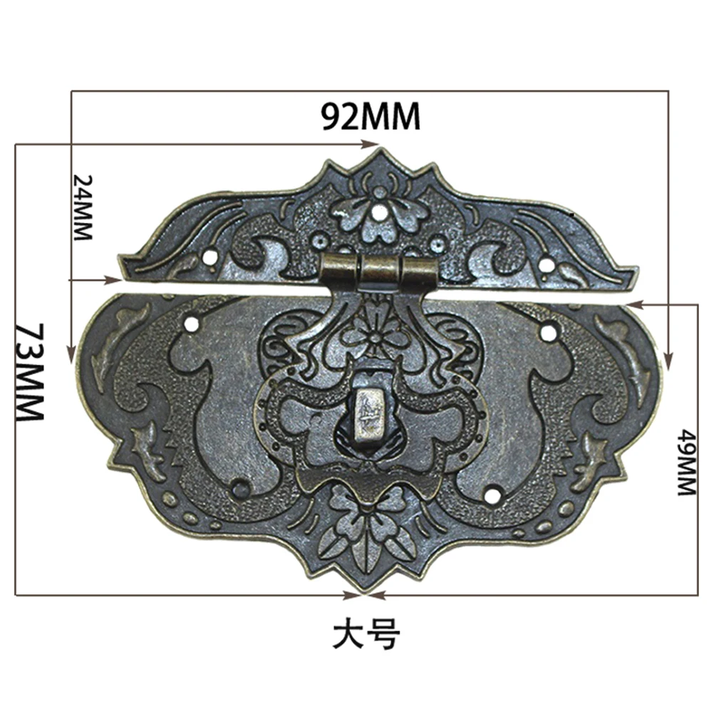 

4pcs Zinc Hasps Vintage Hardware Buckle For Jewelry Box Buckle Jewelry Box Chest Hasps Case Suitcase L Size