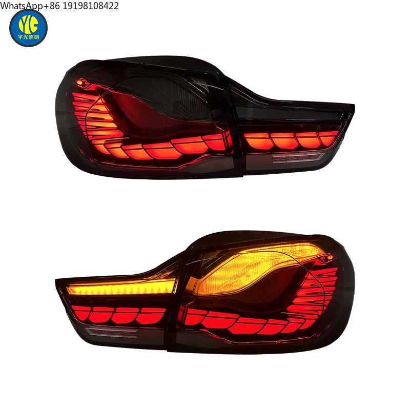 

YG GUANG Для BMW 4 серии F32 F33 F36 F82 2013-2020: Обновленные задние фонари с прозрачными линзами, новые, светодиодные, модифицированные задние фонари