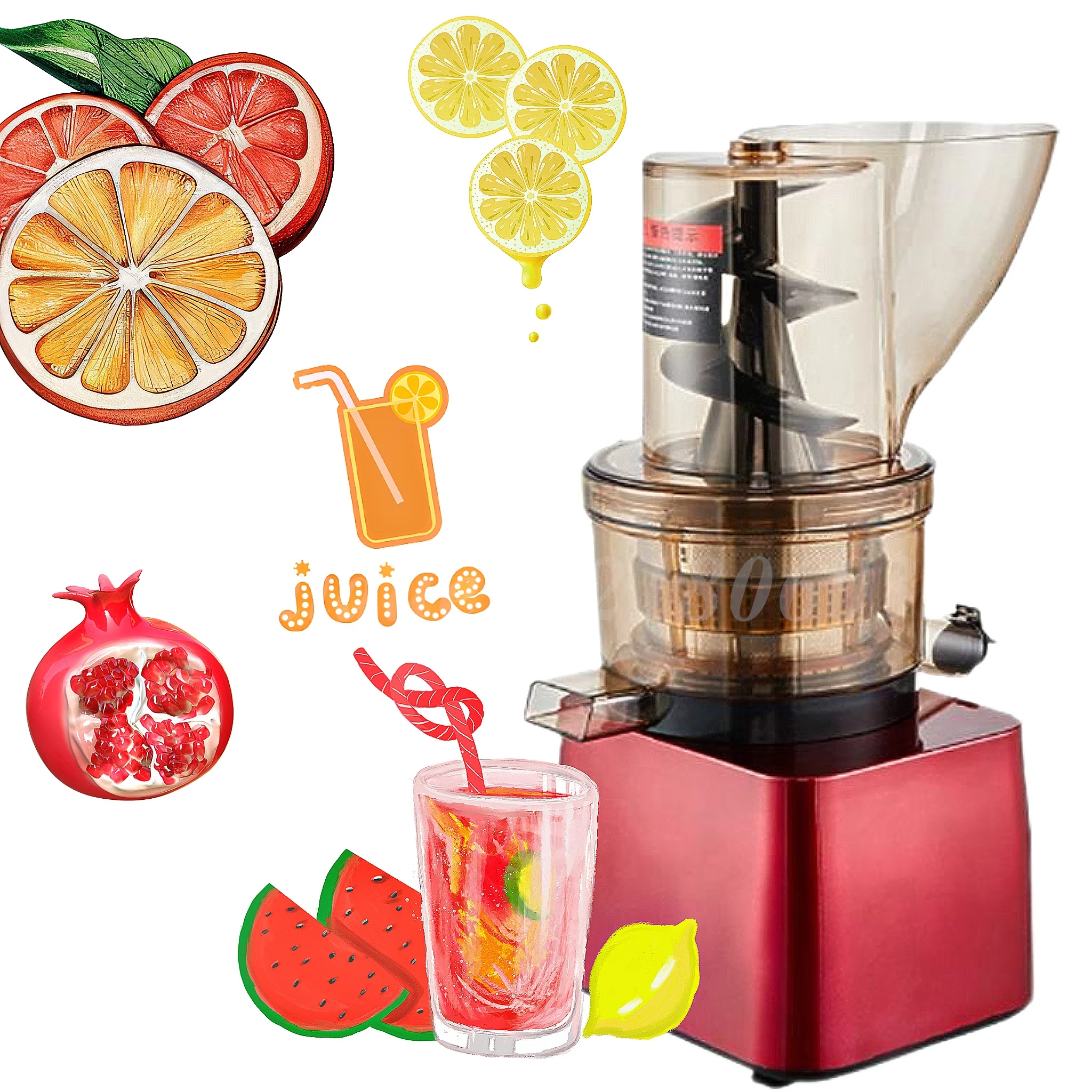 Commercial Juicer Extractor Juice Separation Original Juice Free Cutting Extra Large Calibre High Power Production Large Scale