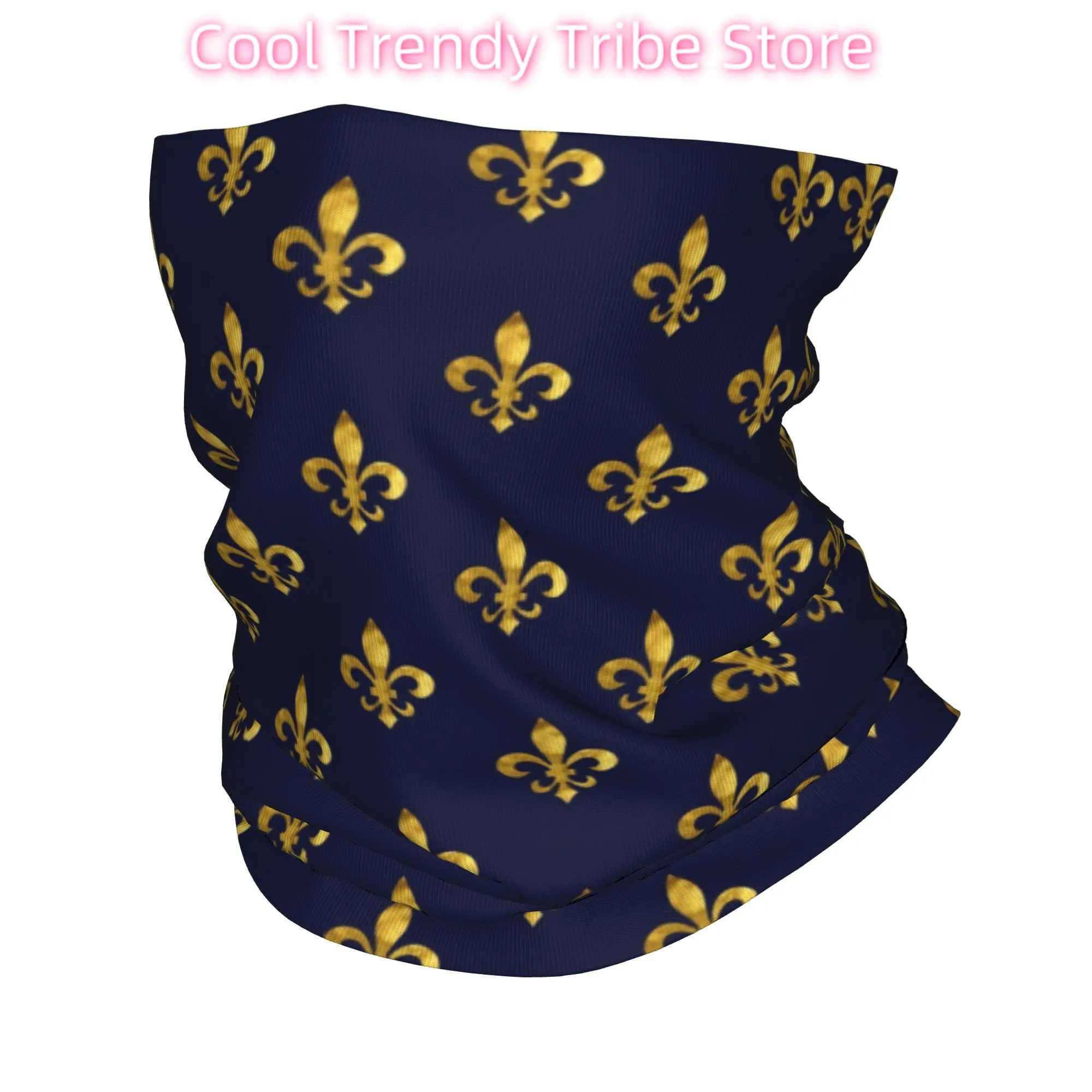 

Роскошный Florence Royal Fleur De Lis с цветком лилии, Франция, бандана для шеи, теплый лыжный шарф, гетры, древний символ, чехол для лица