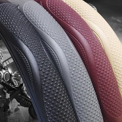 Universal Car Steering Wheel Cover Breathable Anti Slip Leather Steering Covers Suitable 37-38cm Auto Decoration Car Accessory