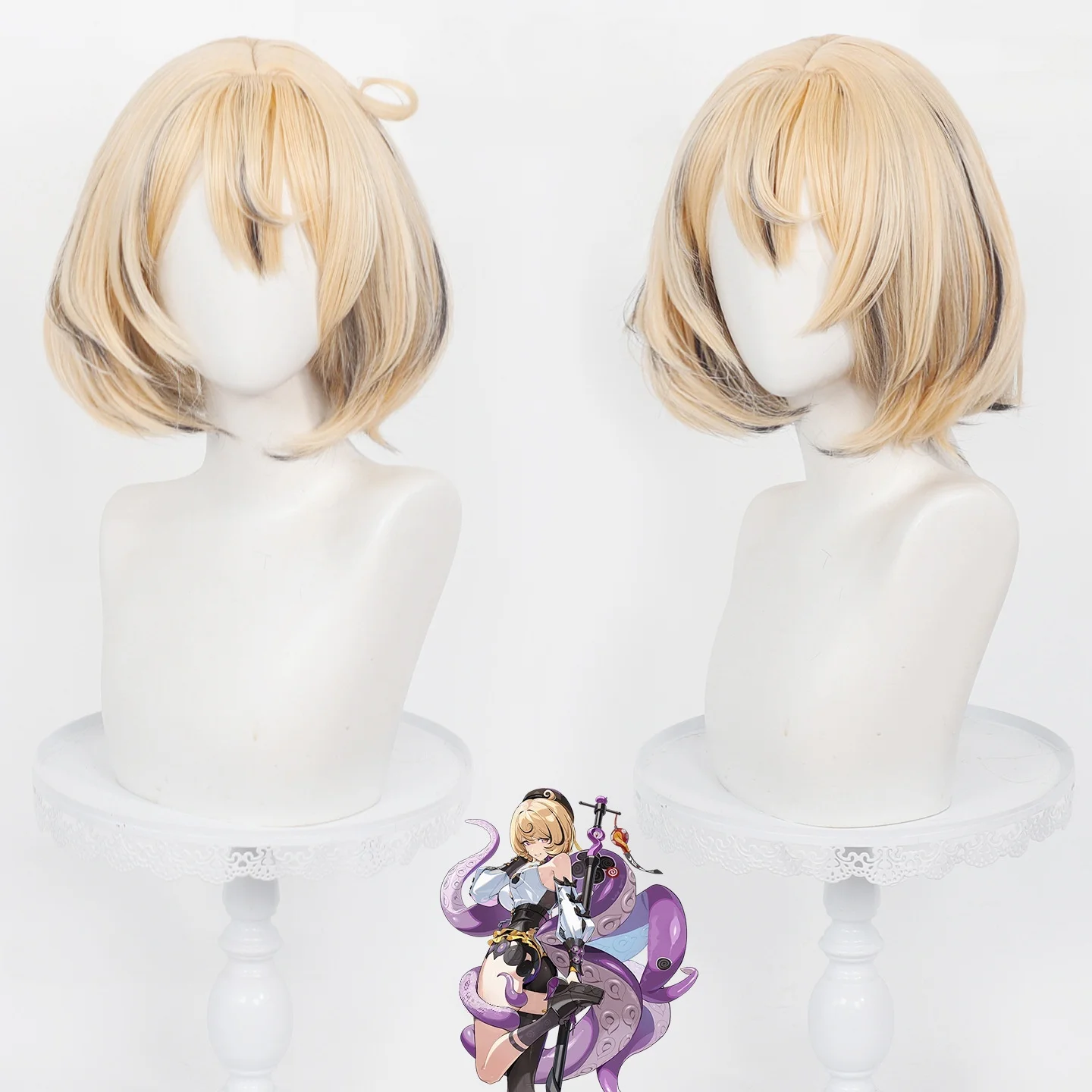 Game ZZZ Yidhari Cosplay Wig Zenless Zone Zero Yidhari Murphy Rose Net Wig Halloween Party Cos