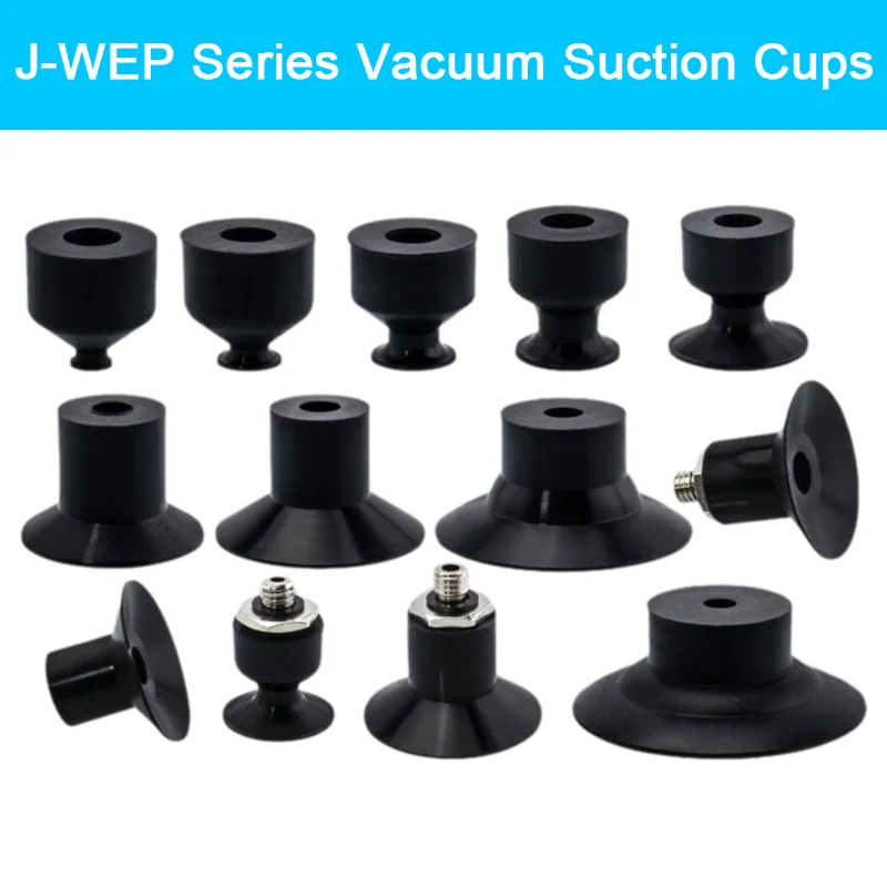 5PCS/PACK J-WEP Series Vacuum Suction Cups J-WEP31/32-4/6/8/10/15/20/25/30/40 Pneumatic Fitting Suction Nozzle