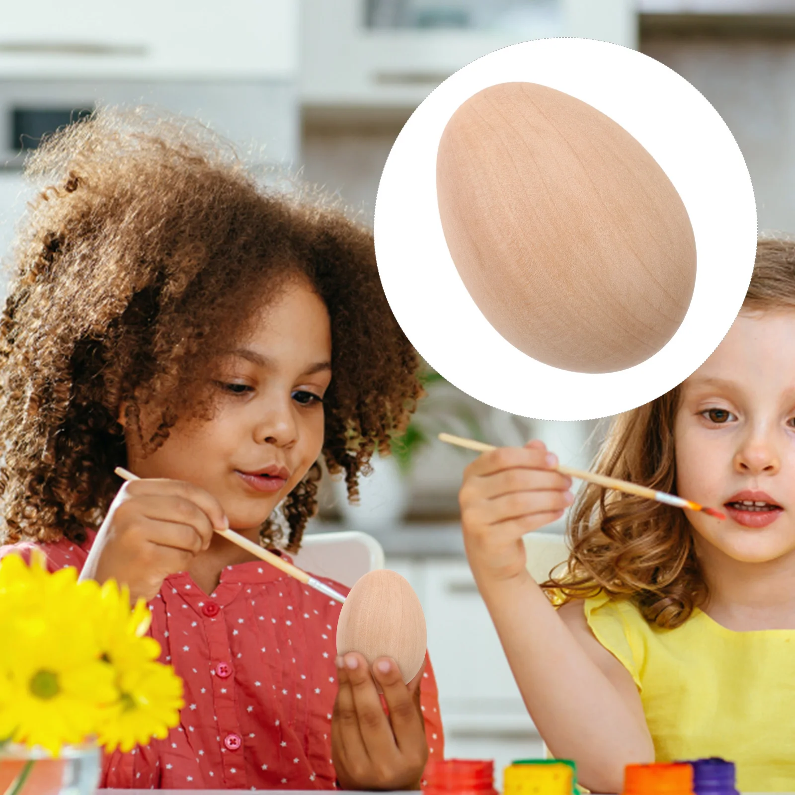 6 قطعة ديكور بيض محاكاة بيض حرفي خشبي غير مكتمل للرسم بنفسك عيد الفصح ديكور المنزل حديقة الطرف الديكور الدعائم فارغة