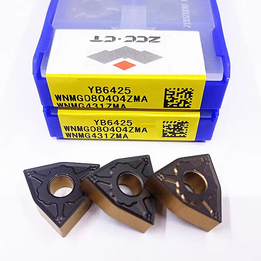 

Твердосплавные токарные пластины ZCC.CT WNMG080404ZMA YB6425/WNMG080408ZMA YB6425/WNMG080412ZMA YB6425 для ЧПУ, 10 шт./упаковка