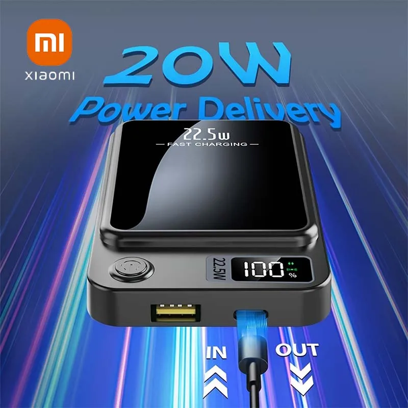 

Xiaomi Magnetic Power Bank 200000mAh Large Capacity Magsafe 22.5W Wireless Fast Charger Portable Battery for iPhone 15 16 17