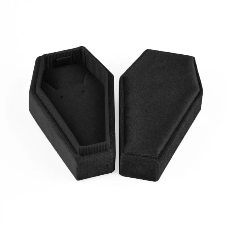 High-end Coffin Jewelry Box Travel Portable Velvets Jewelry Storage Box Bracelets Earrings Jewelry