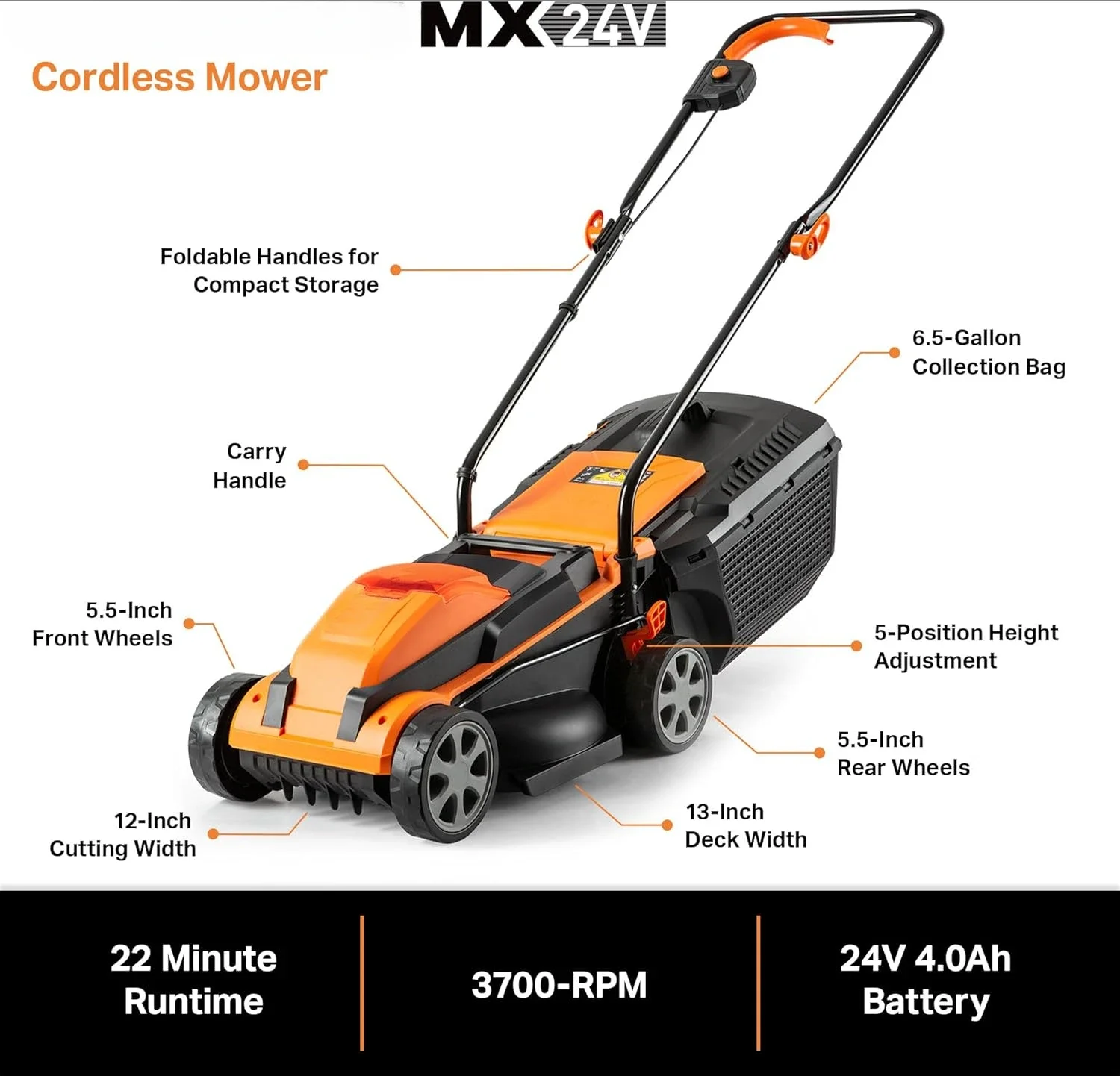 20VMWGT 24V Max 13 بوصة جزازة العشب وأداة تشذيب العشب 10 بوصة مع بطاريات وشاحن 2x4.0Ah