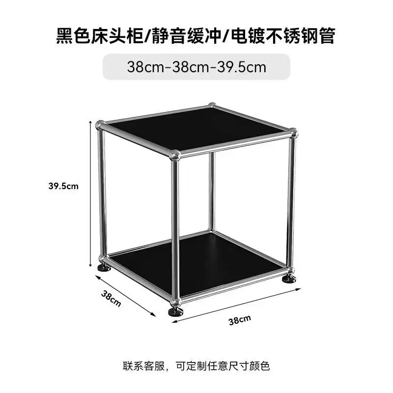 Medieval minimalist new stainless steel bedroom small modern minimalist sofa small side cabinet
