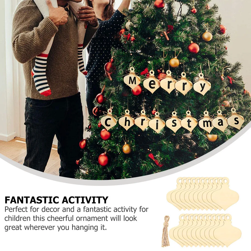 

60Pcs Wooden Pieces Set DIY Craft Unfinished Pendants Slices for Hanging Decorations Smooth Touch Durable Safe Unique Shapes