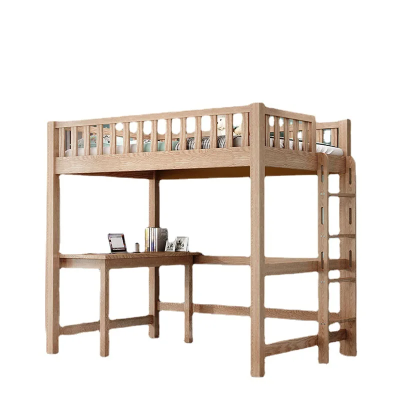 

North American red oak children go to bed layer double full solid wood mother and child bed upper and lower bunk mother