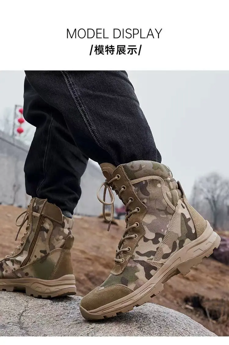 2025 Trekking Shoes Breathable Mesh Trainers Summer Outdoor Wear-Resistant Trekking and Hunting Tactical Trainers