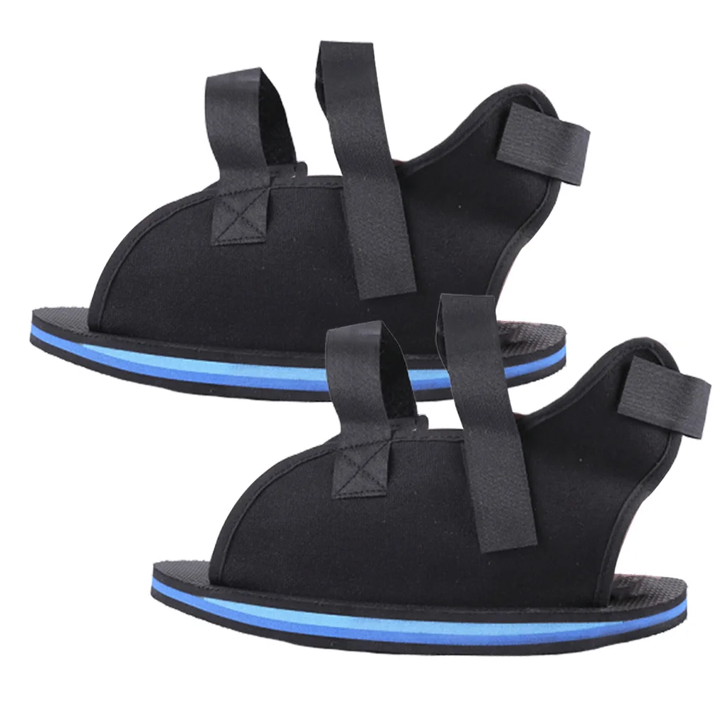 1 قطعة حذاء الجص كسر أسود مريح وحيد القدم المشي حذاء لكسر تو الانتعاش الجبس دعم الأحذية الملحقات