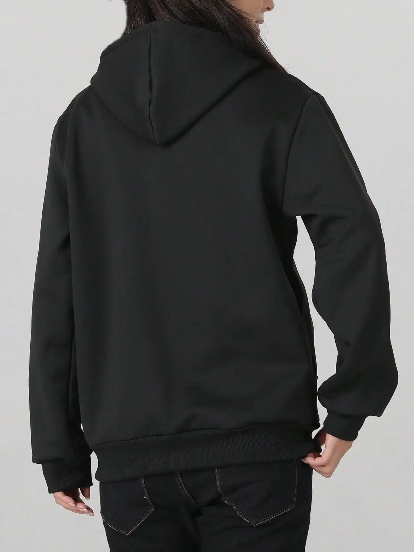 Chaqueta con cremallera y capucha con forro polar para mujer para invierno, ropa informal y al aire libre