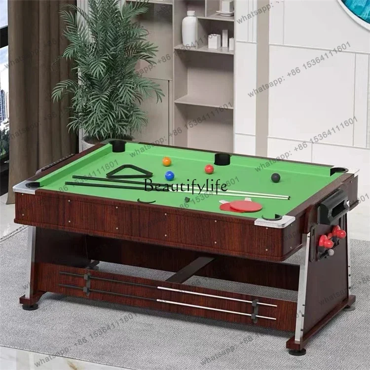 

X4 7ft 4 in 1 Combo Multi Function Game Pool Billiards Table with Ping Pong Air Hockey and Dining Top