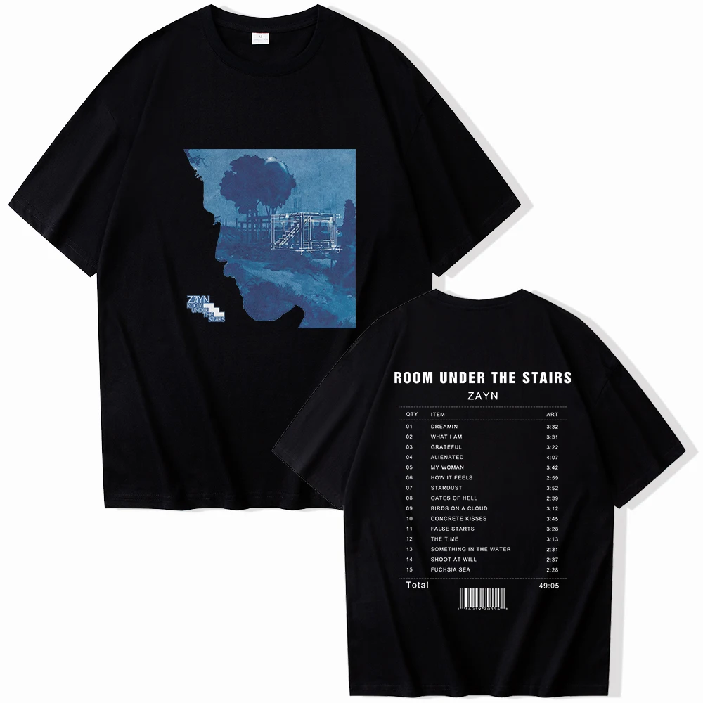 

2024 Zayn Album Room Under The Stairs T-shirt O-Neck Short Sleeve Shirts Fans Gift