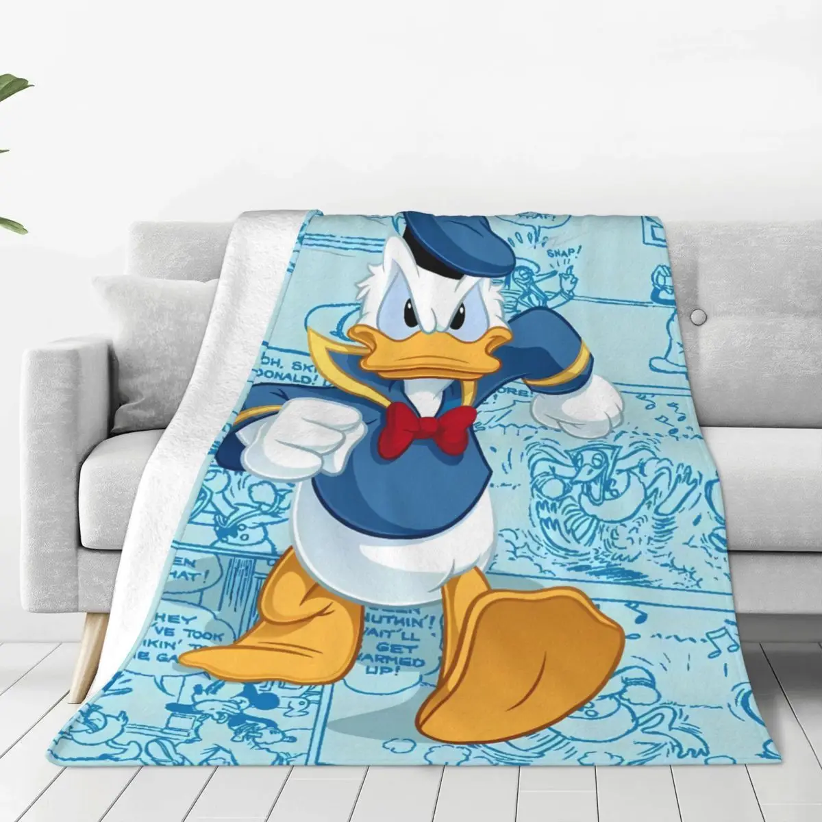 

Donald Duck Blanket Flange Textile Decor Portable Super Soft Throw Blankets for Home Office Plush Thin Quilt