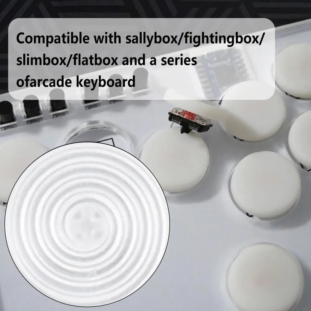 透明ボタンカバー付きメカニカルシャフトキーキャップ、耐久性のあるアーケードシャフトキャップ、25.3mmプレミアム