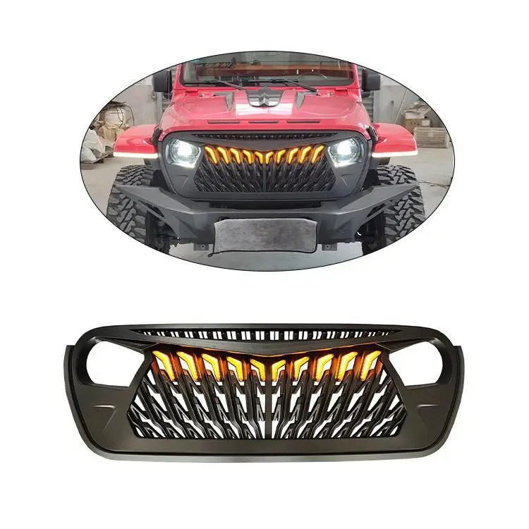 Spedking automotive auto body system  off-road  body kit 4x4 offroad accessories front bumper grill for JEEP WRANGLER  JT