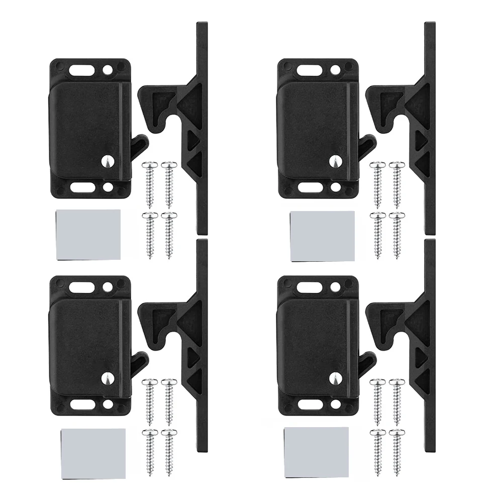 

Automatic Cabinet Door Lock Garage Locks Automatic Mechanism ABS Lock Set Easy To Install Push-Open Design Reliable Locking