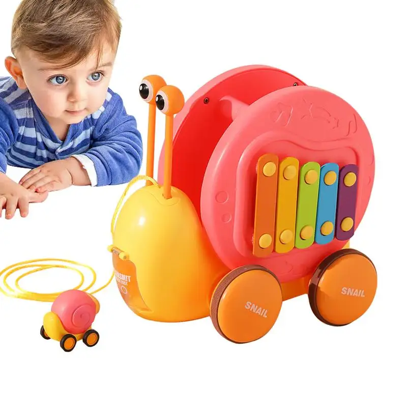 Babies Crawling Toy Multifunctional Musical Snail Toy Toddler Pull Toy Novelty Kids Crawling Toys Toddler Snail Toys For Son