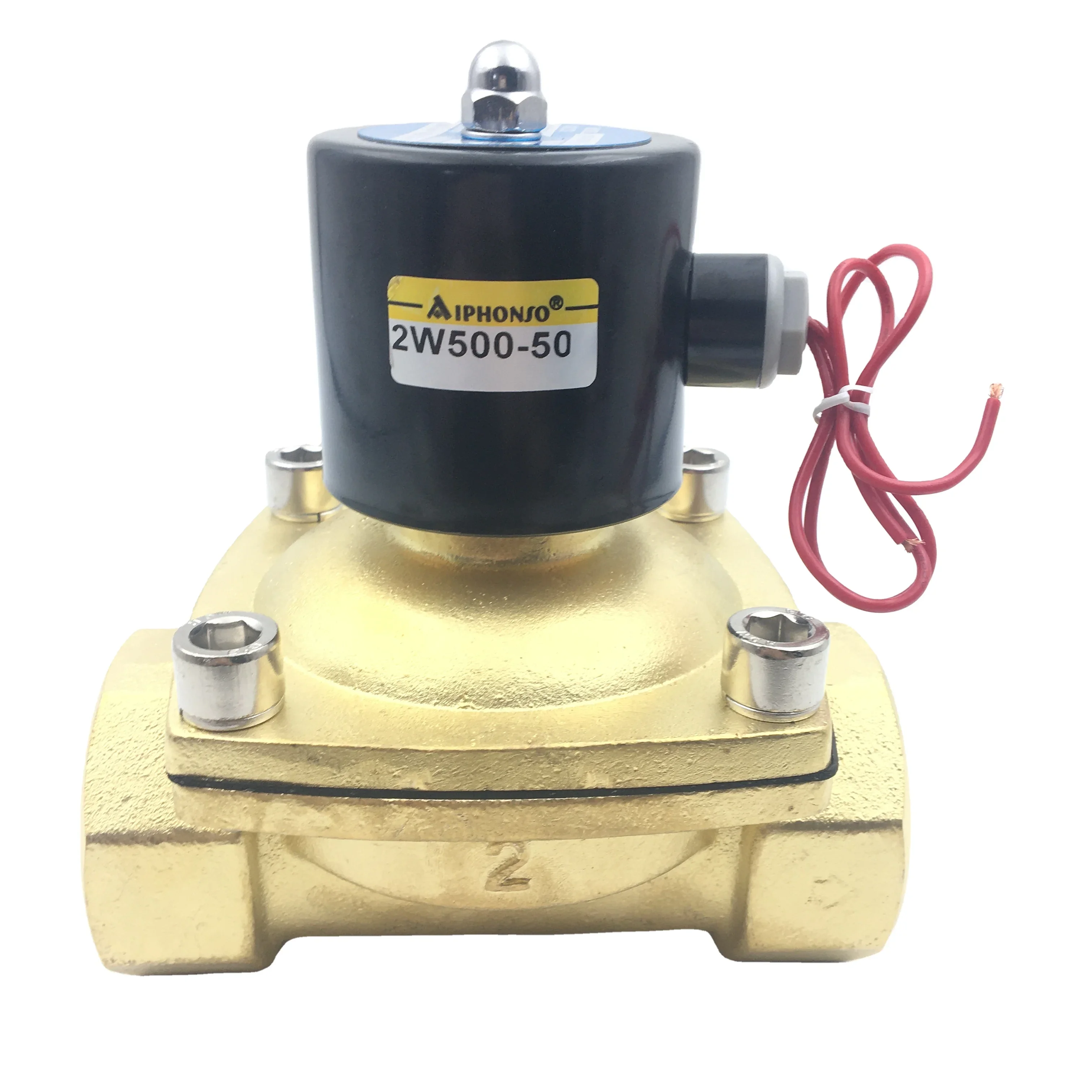 2W500-50  Normally closed 2 way  2 inch Brass Air Oil Water solenoid valve