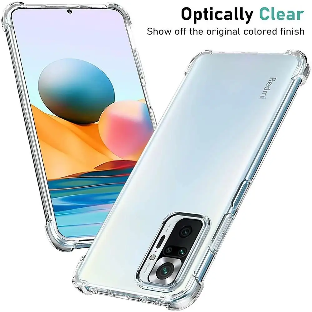 Klare Hülle für Xiaomi Redmi Note 12 11 10 9 Pro Plus Redmi 12c 10a 10c 9a 9c 9t Ultradünne stoßfeste Silikon-Softcover – Detail 2